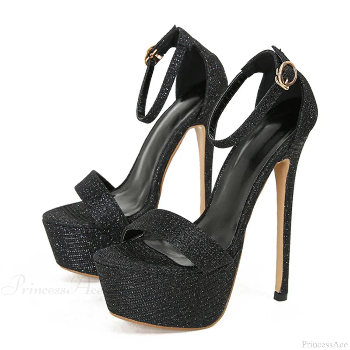 Model Catwalk Sequined Platform Sandals Sexy Open-Toe Party Stripper Pole-Dance Nachtclub High Heel