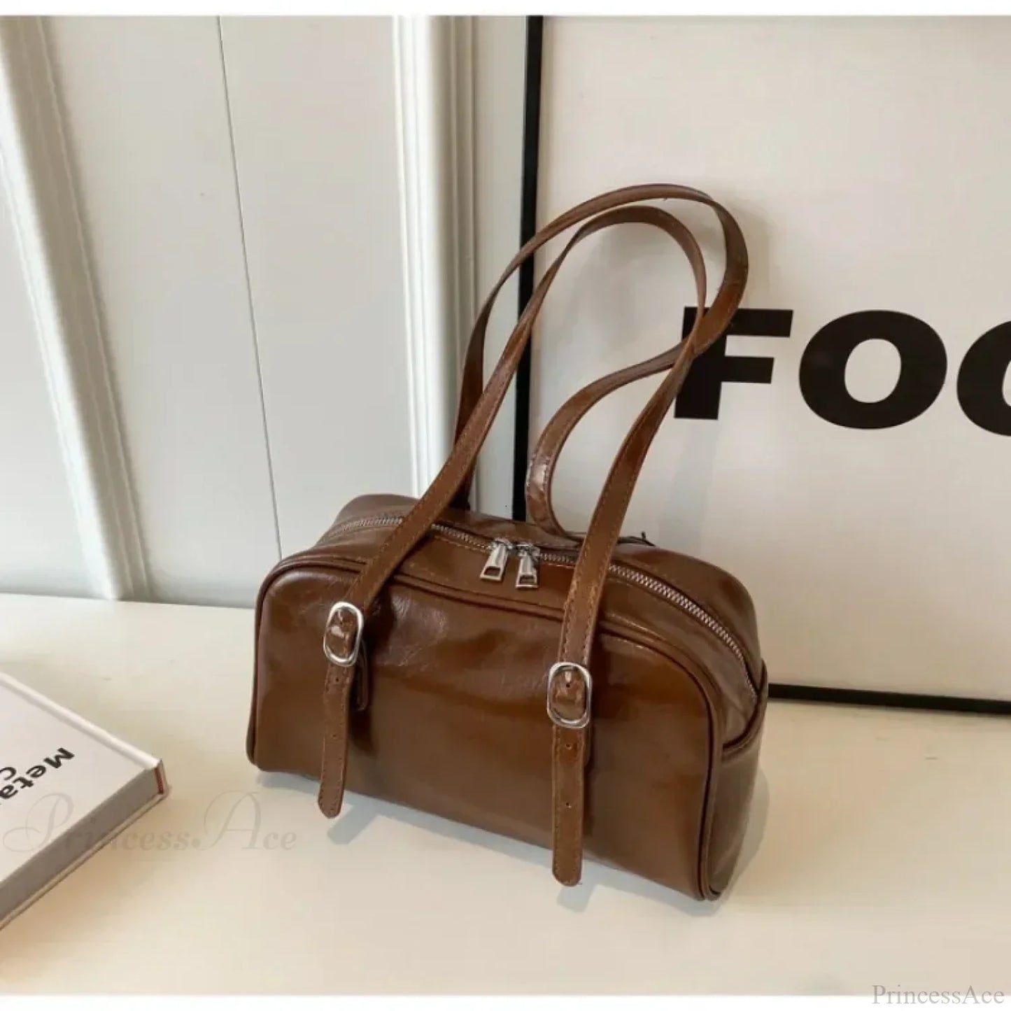 Monochrome Fashion Boston Shoulder Crossbody Bag