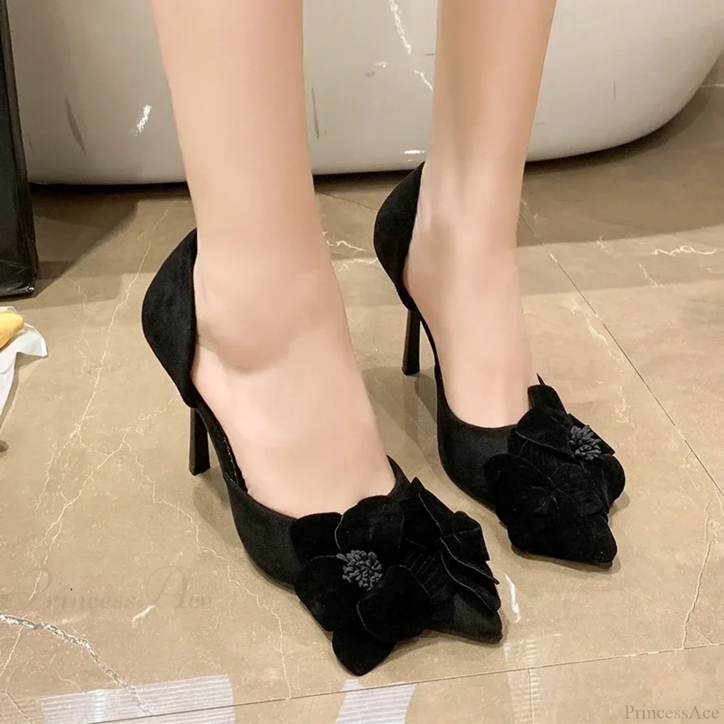 New Comfortable Designer Suede Summer OutdoorFashion Party Dress High Heel