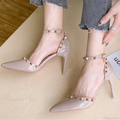 New Full Toe Elegant Solid Color Large Size Stiletto High Heel