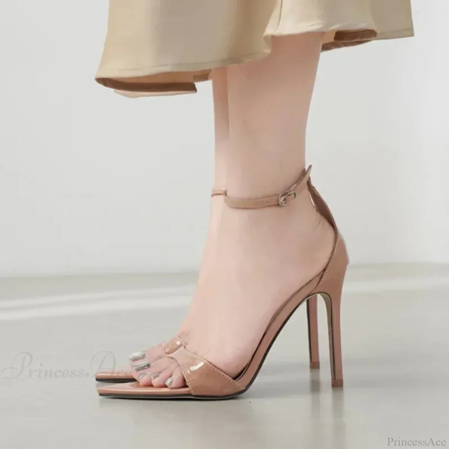 New Sequined Butterfly Decoration Cover Heel Sandals Peep Toe 11CM Thin High HeeledBuckle Strap Party High Heel
