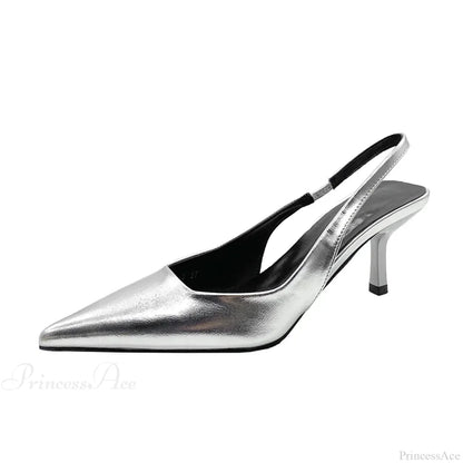 New Stiletto Solid Color Feminine Pointed Dress Party Sandals High Heel