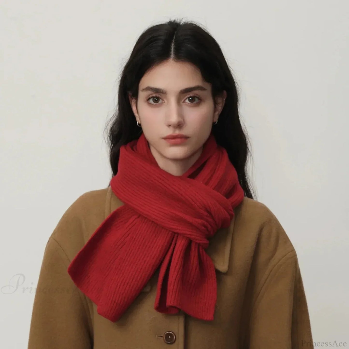New Warm Knitted Wool Blended Scarf for Autumn Winter Comfort