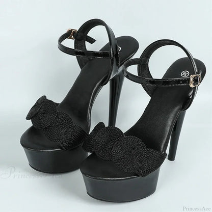 NewFashion Buckle-Strap Red High-Heels Platform Sandals Wedding Prom Open-Toe Stiletto Women High Heel