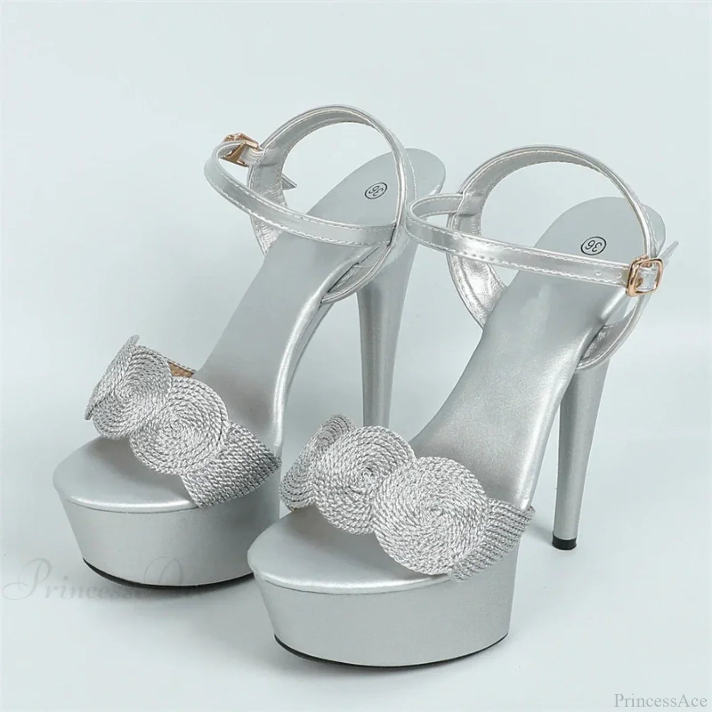 NewFashion Buckle-Strap Red High-Heels Platform Sandals Wedding Prom Open-Toe Stiletto Women High Heel