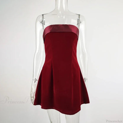 Off Shoulder Backless A-Line Short Prom Party Chic Elegant Dress Christmas Party Dress