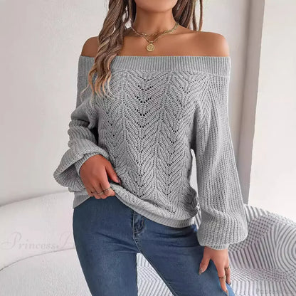 Off - Shoulder Elegant Spring Sweater