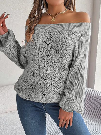 Off - Shoulder Elegant Spring Sweater