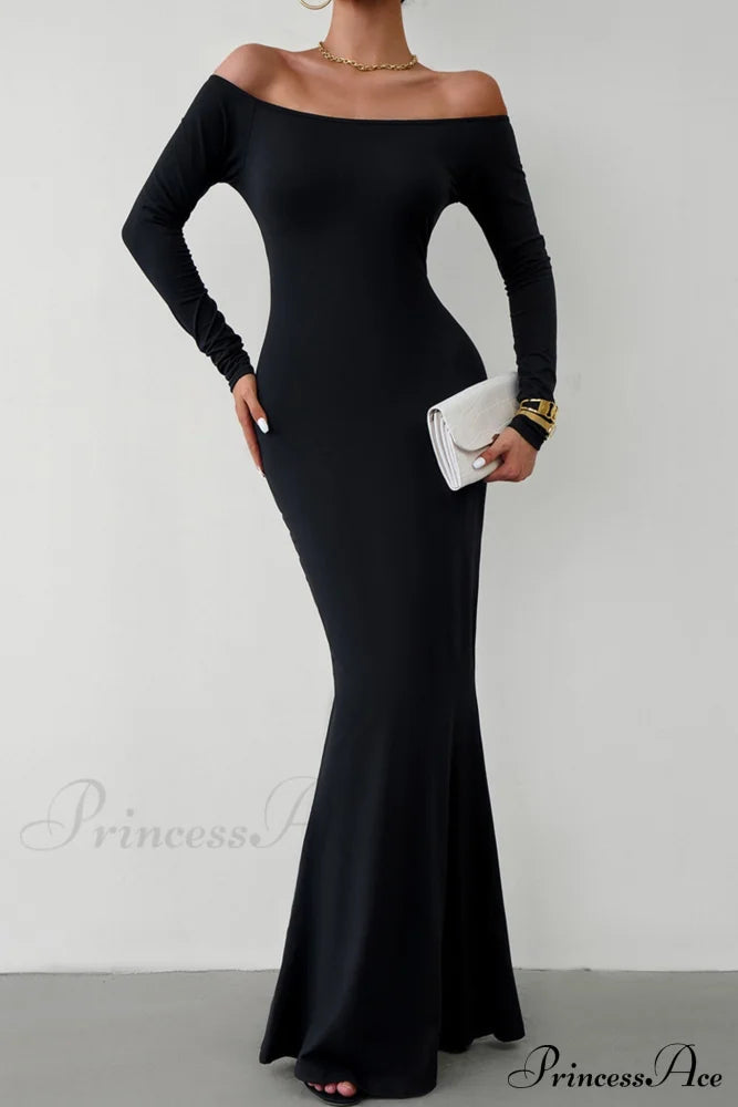 Off Shoulder Fishtail Dress