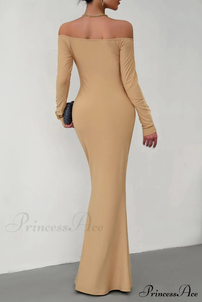 Off Shoulder Fishtail Dress
