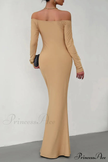 Off Shoulder Fishtail Dress