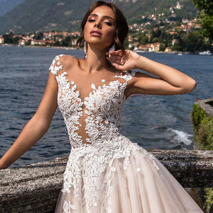 Off-Shoulder Minimalist Wedding Dress
