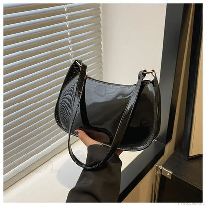 Patent Leather Designer Shoulder Handbag