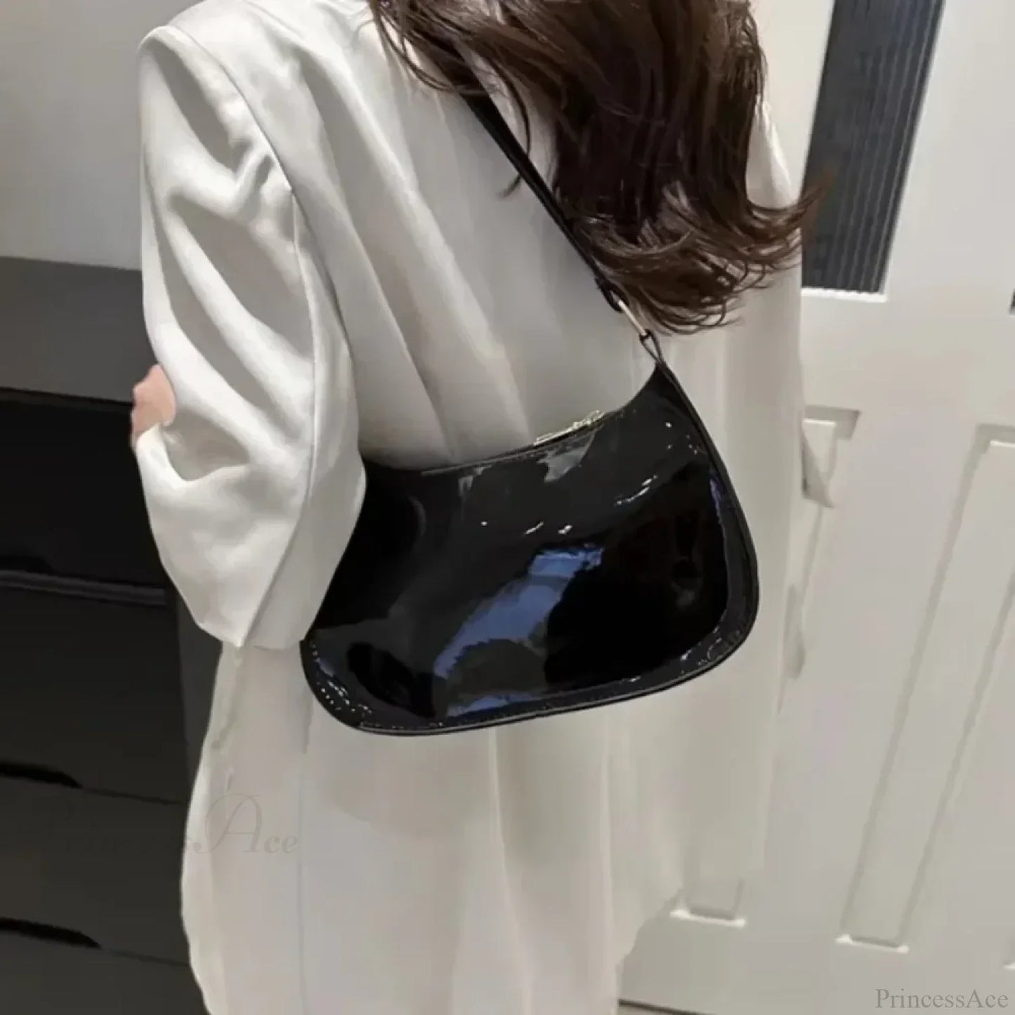 Patent Leather Versatile Fashion Shoulder Bag