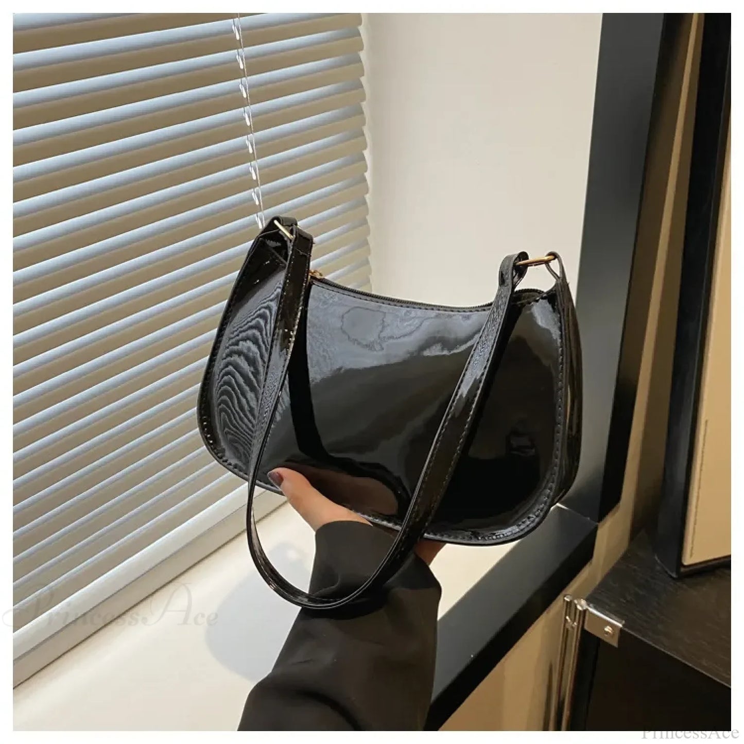 Patent Leather Versatile Fashion Shoulder Bag
