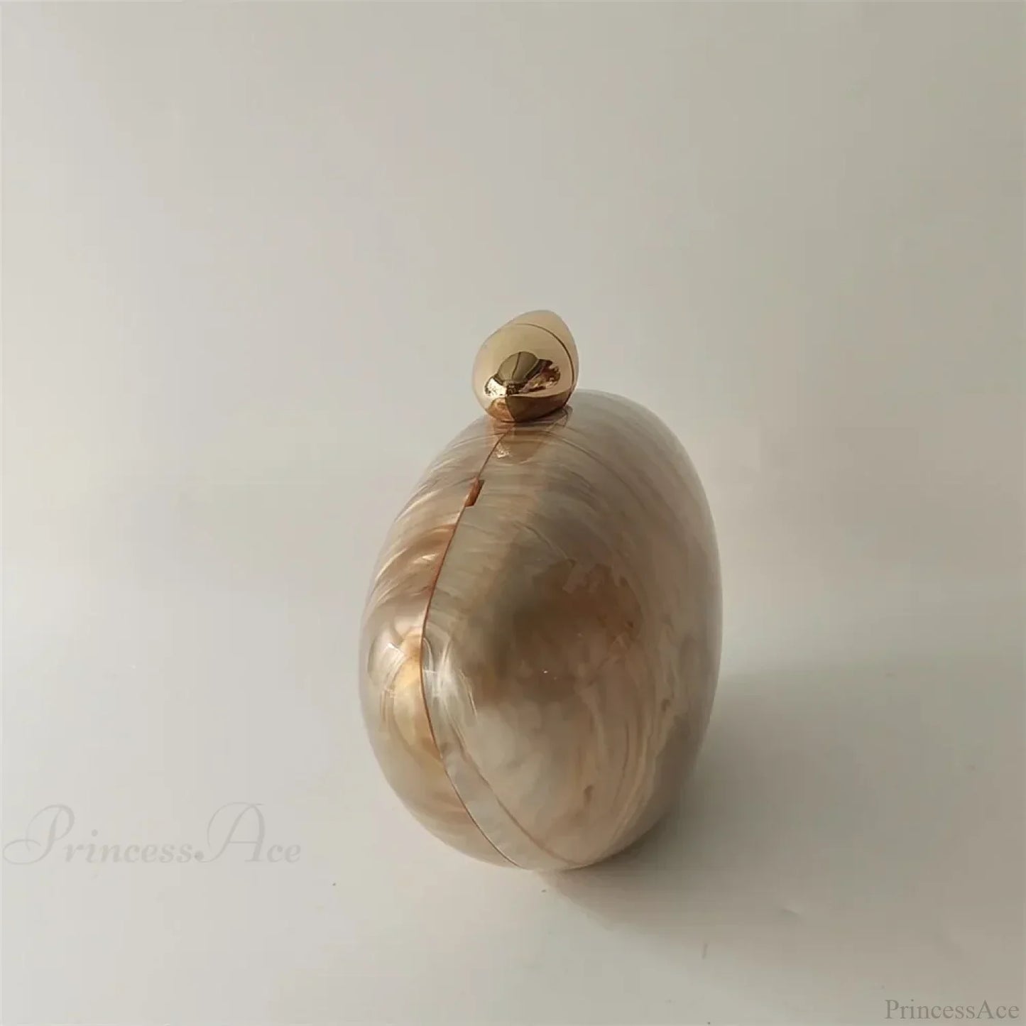 Pearl Brown Marble Acrylic Box Evening Clutch Bag