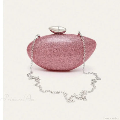 Pearl Brown Marble Acrylic Box Evening Clutch Bag
