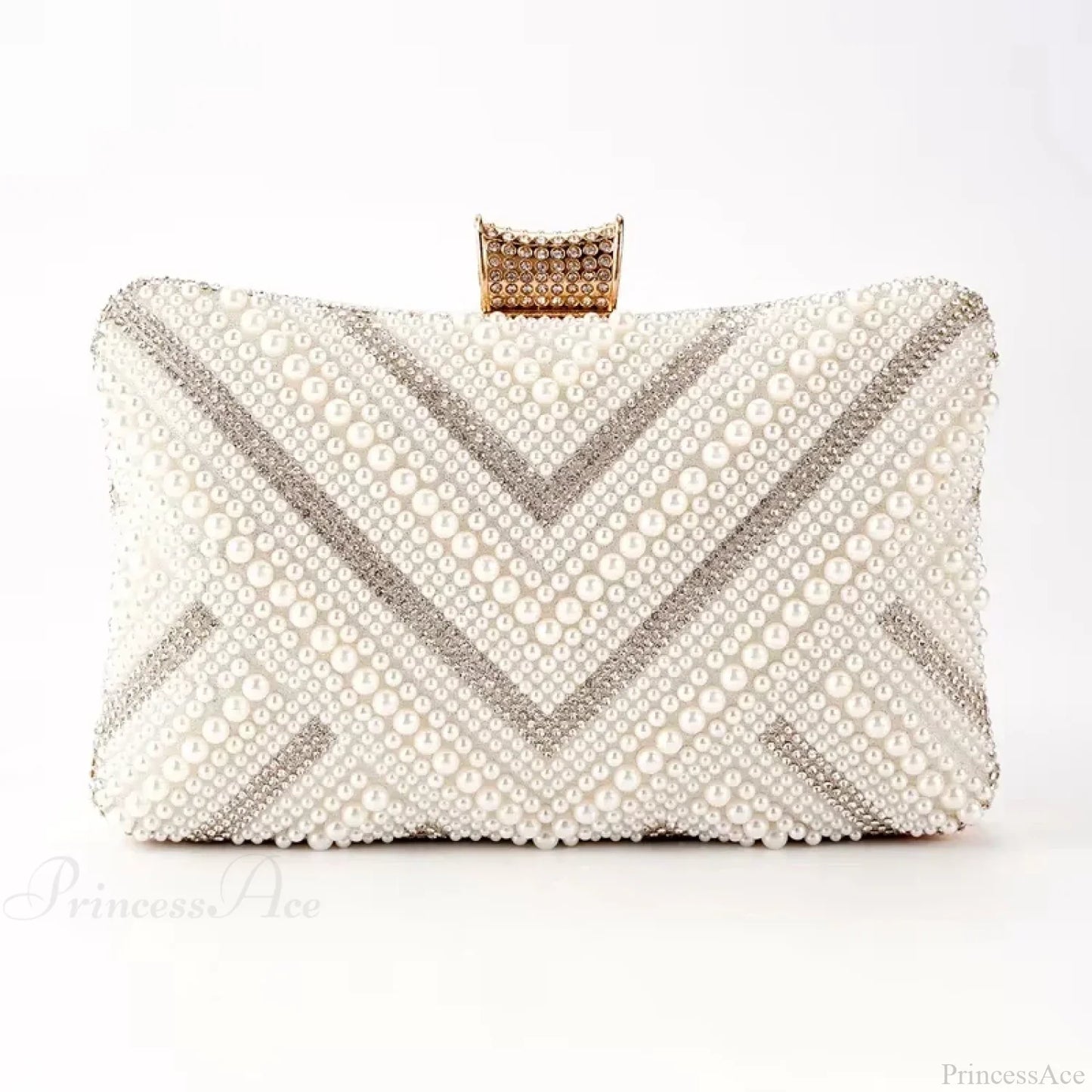 Pearl Diamond Wedding Evening Clutch Wristlet