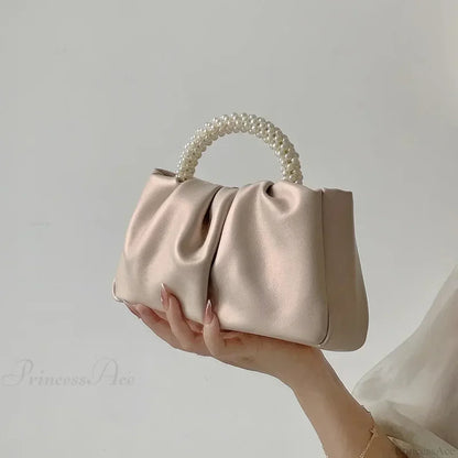 Pearl Handle Dinner Clutch Handbag