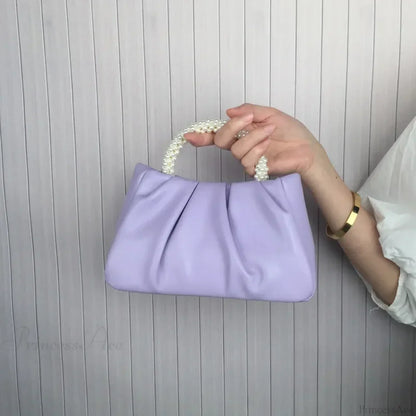 Pearl Handle Dinner Clutch Handbag