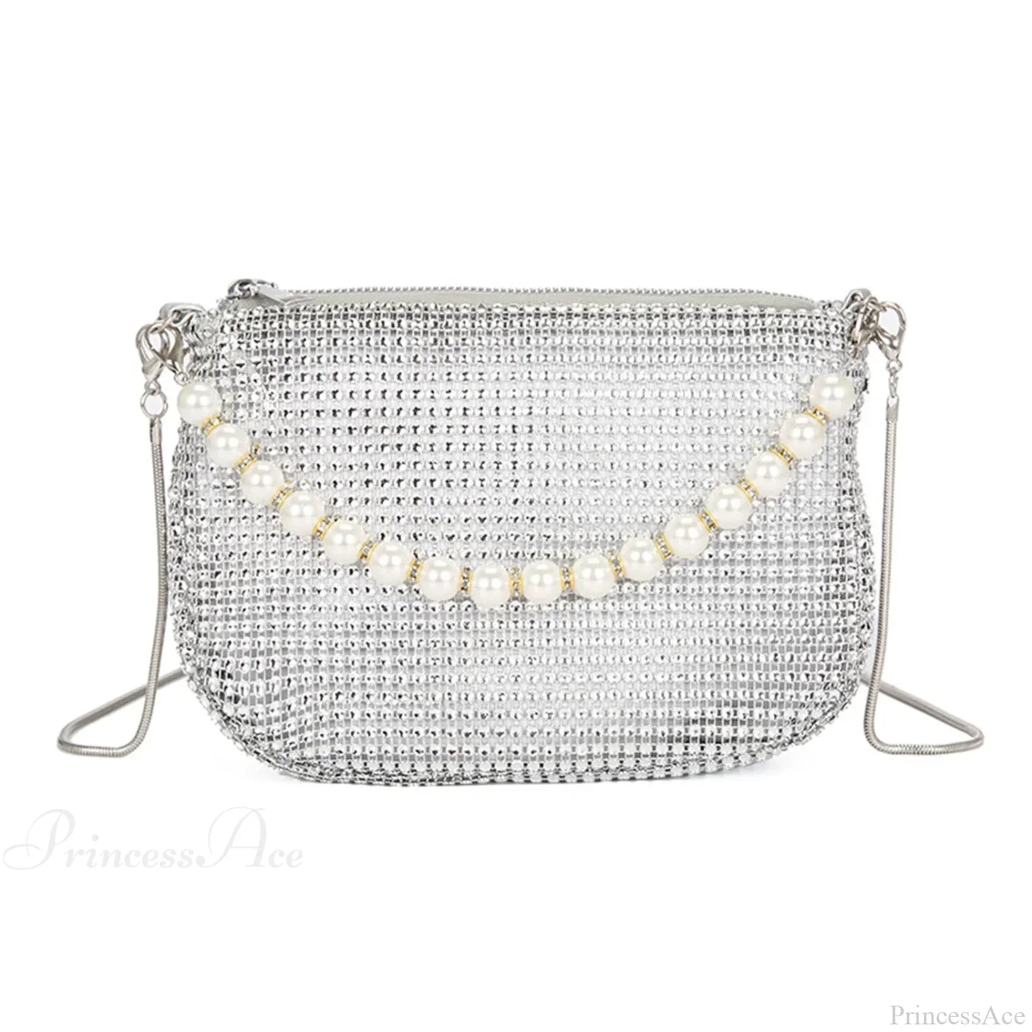 Pearl Rhinestone Delicate Shoulder Bag Party Handbag