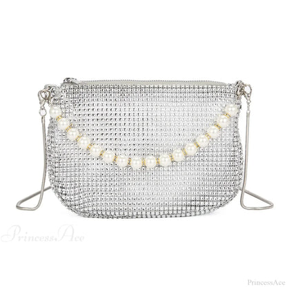 Pearl Rhinestone Delicate Shoulder Bag Party Handbag