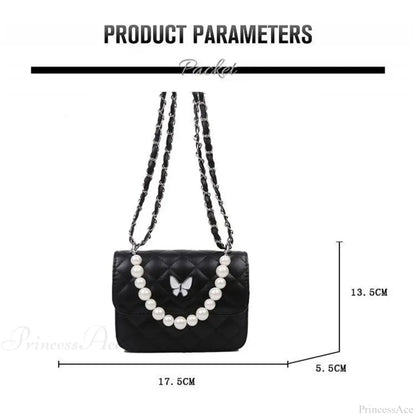 Pearl Shoulder Handbag PU Leather All-Match Tote