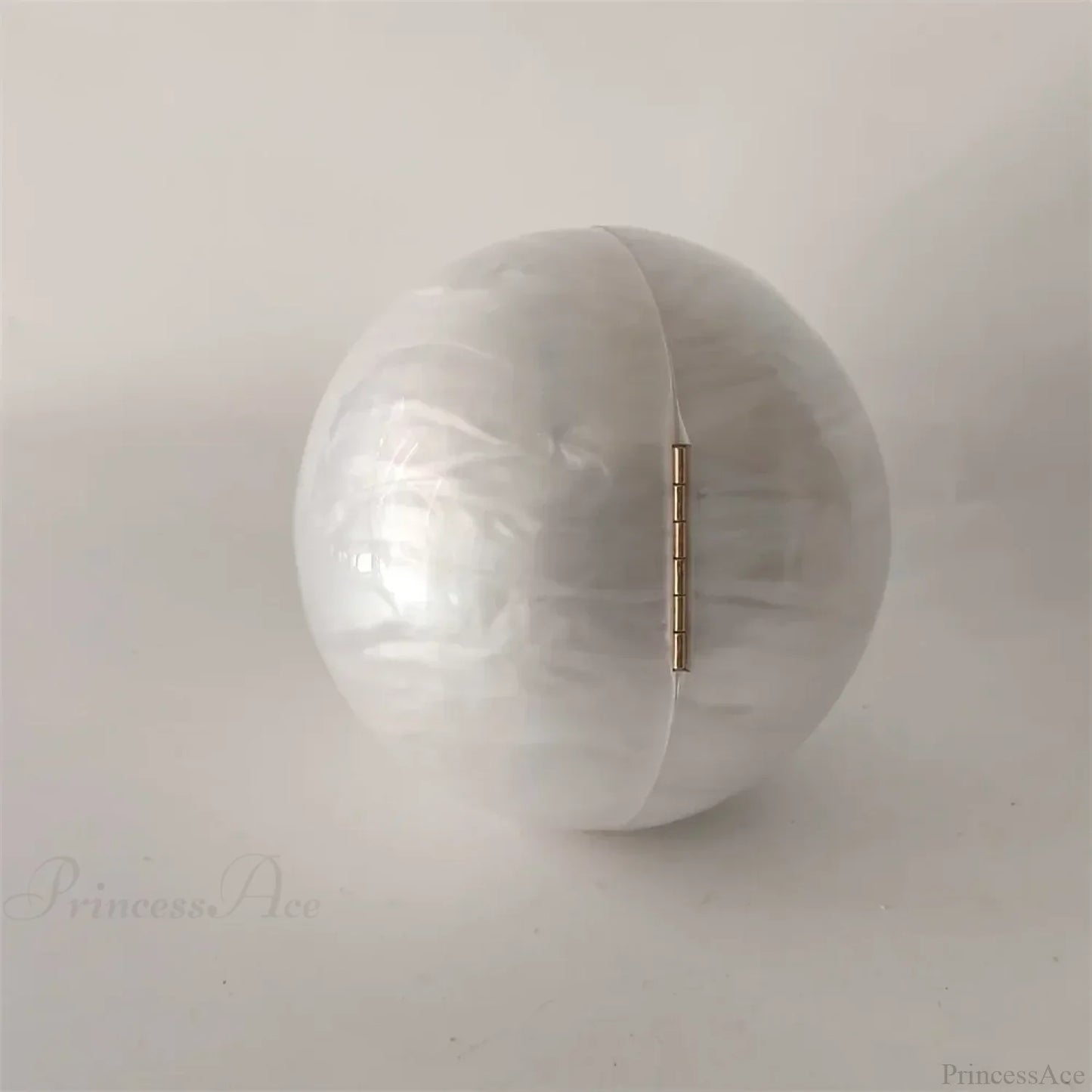 Pearl White Egg Acrylic Box Oval Bridal Messenger Clutch Bag