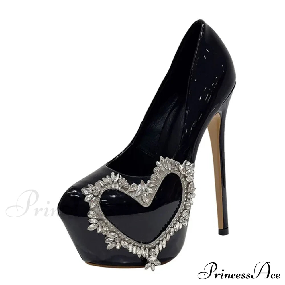 Pink High Heels Women Pumps with Crystal Platform Stiletto - Spring/Autumn Fashion - Round Toe - Wedding/Stripper Shoes