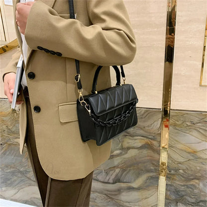 Plaid Chain Crossbody Bag Brand Designer