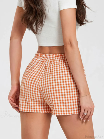 Plaid Loose Lounge Short