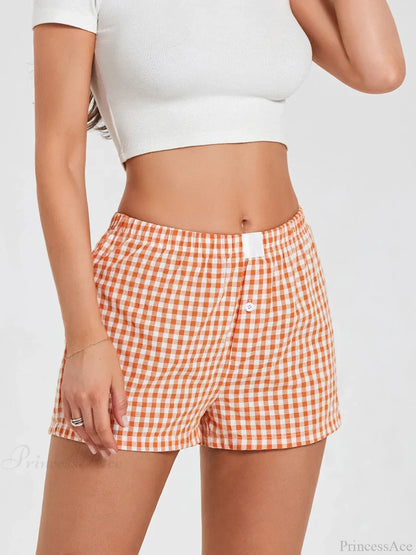 Plaid Loose Lounge Short