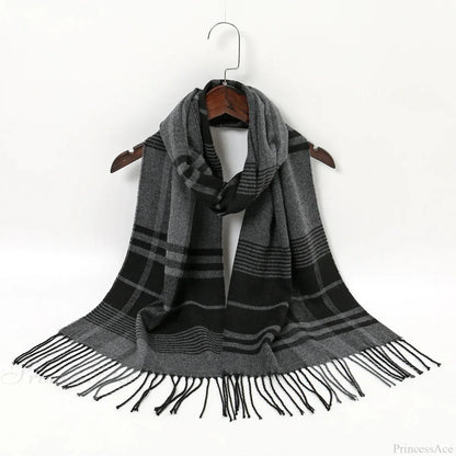 Plaid Print Cashmere Winter Pashmina Scarf - Luxury Travel Essential