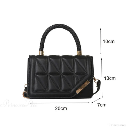 Plaid PU Leather Designer Crossbody Handbag