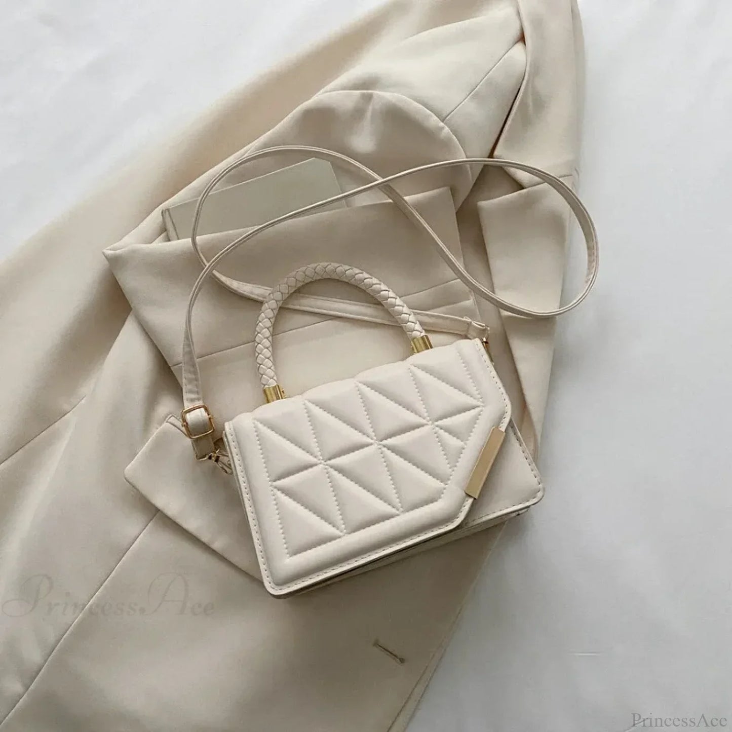 Plaid PU Leather Designer Crossbody Handbag
