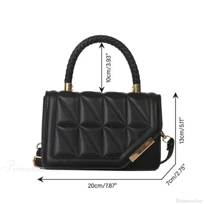 Plaid PU Leather Designer Small Crossbody Handbag