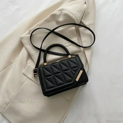 Plaid PU Leather Designer Small Crossbody Handbag