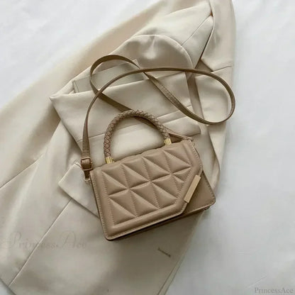 Plaid PU Leather Designer Small Crossbody Handbag