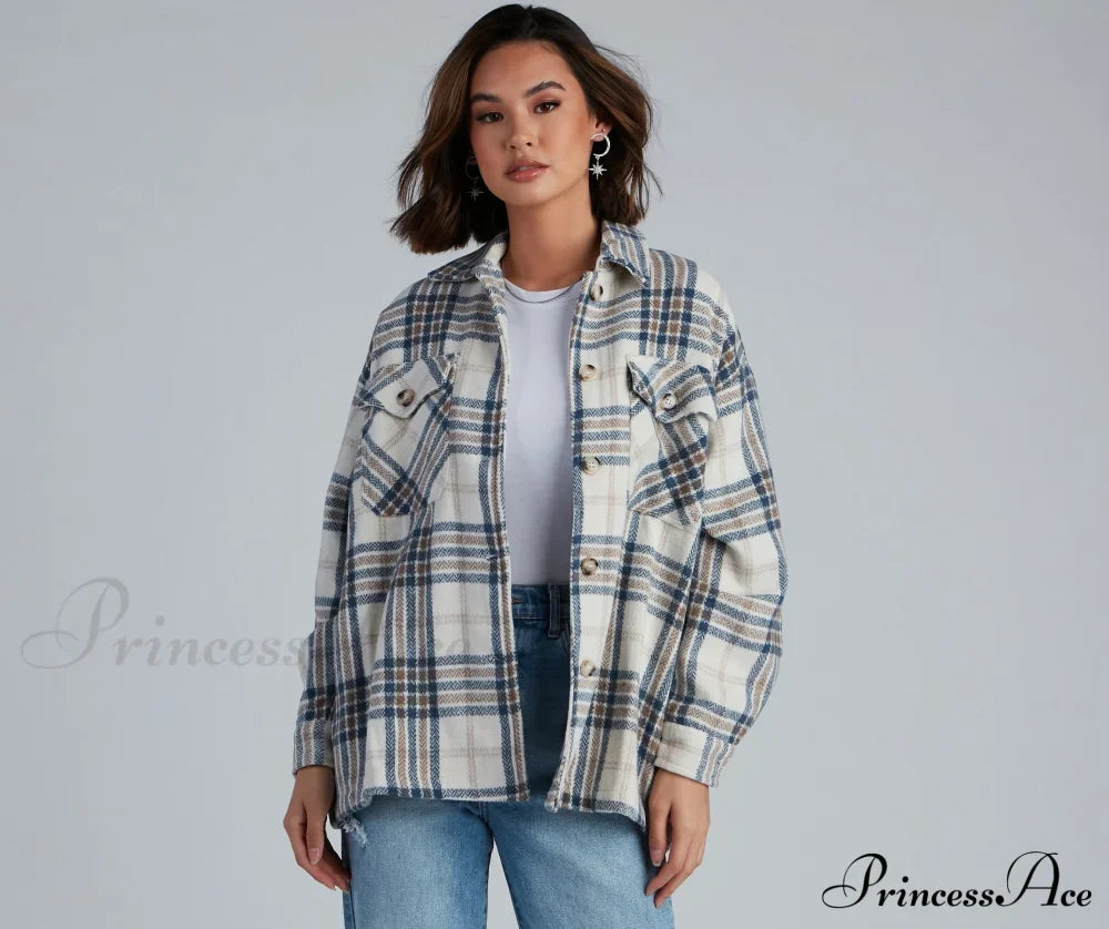 Plaid Shacket - Chill Out