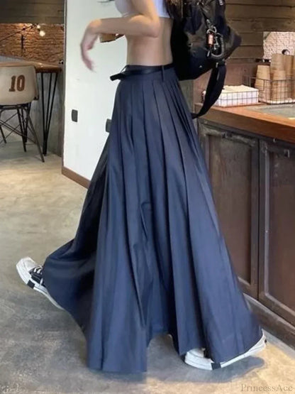 Pleated Floor Length Classic Skirt