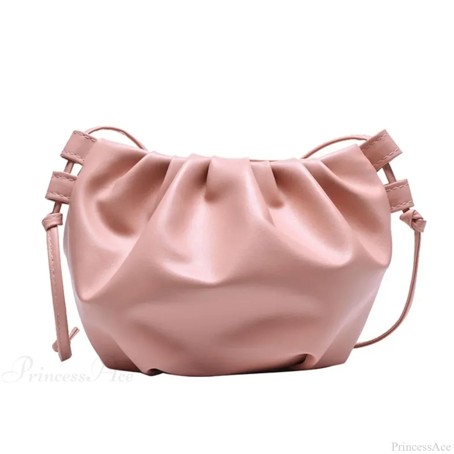 Pleated Mini Zipper Cloud Crossbody Bag
