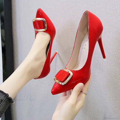 Plus SizeFashion Pointed Platform Patent Leather Dress High Heels Pumps High Heel