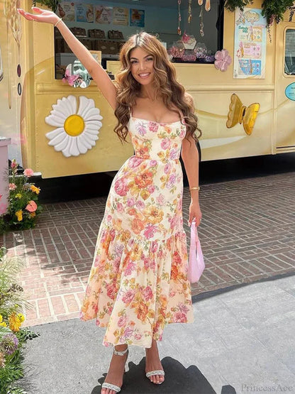 Print Bodycon A-line Vacation Dress