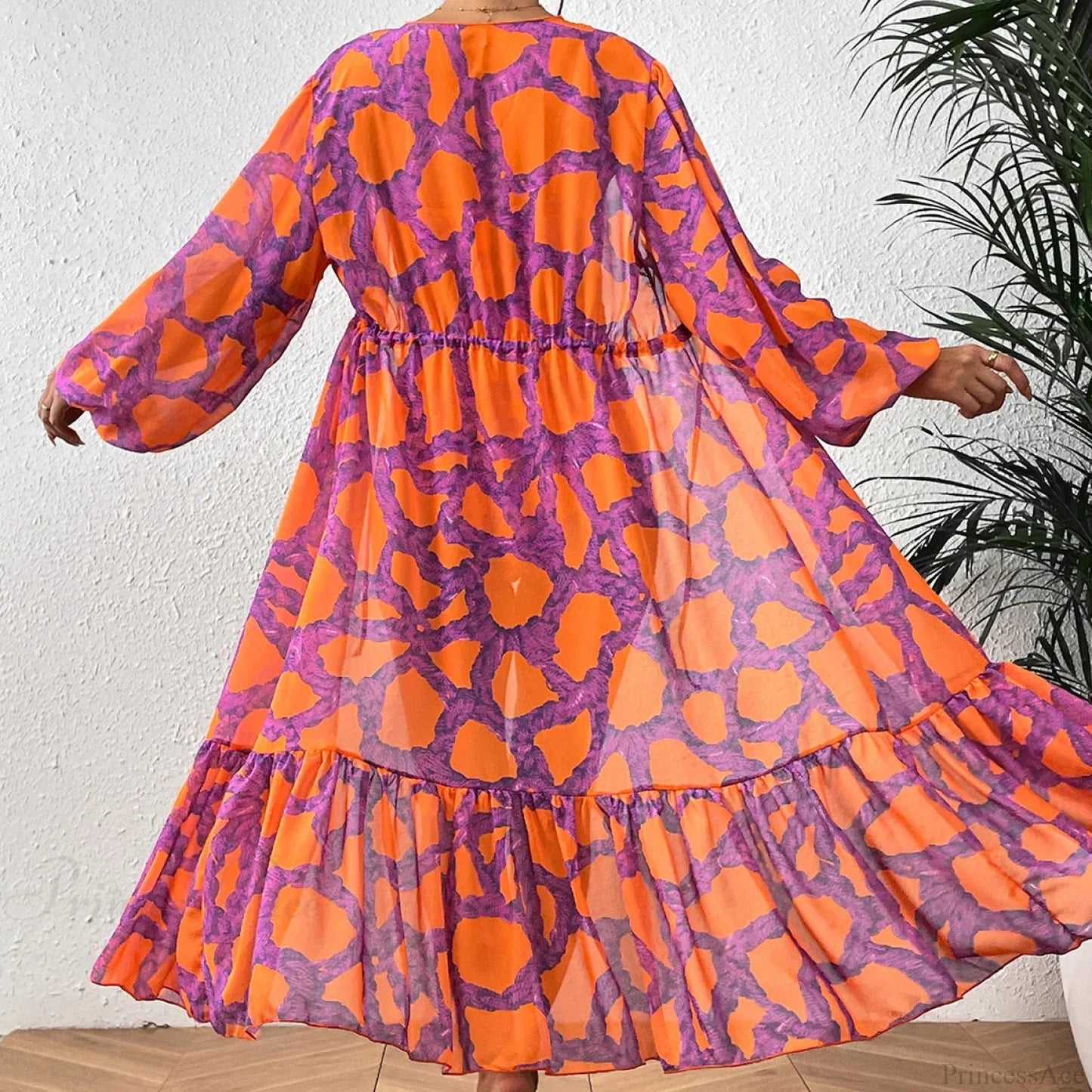 Pareo estampado para traje de baño de una pieza
