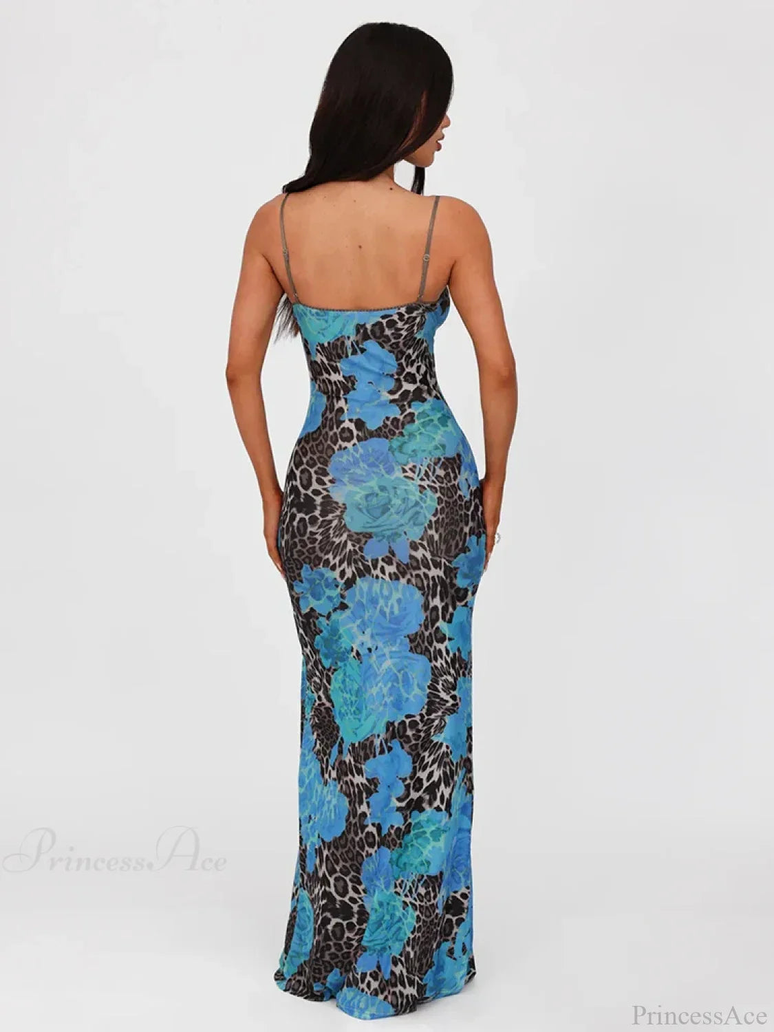 Print Slim Bodycon Maxi Vacation Dress