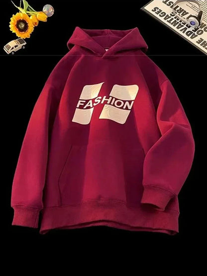 Printed Hip-Hop Street Hoodie