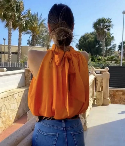 DressBetty -  Crop Halter Sleeveless Blouses