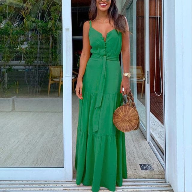 DressBetty - Women Backless  Strapless Maxi Dress