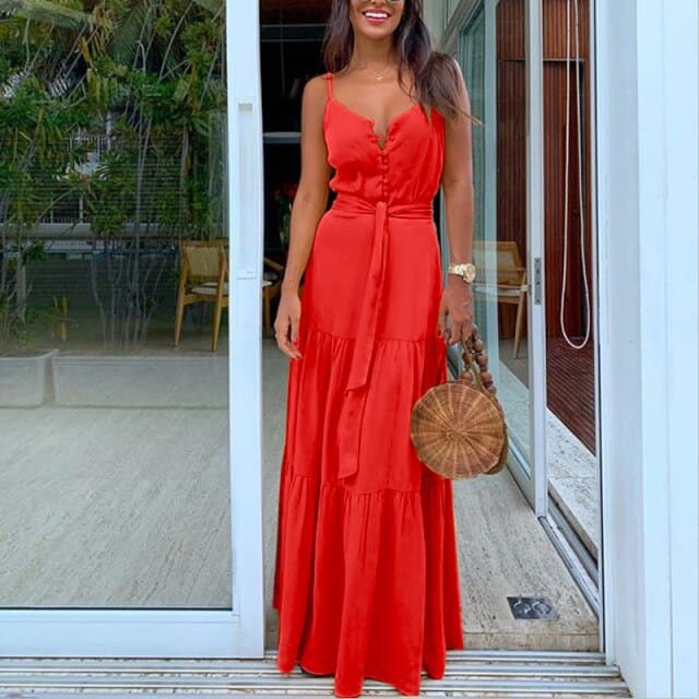 DressBetty - Women Backless  Strapless Maxi Dress