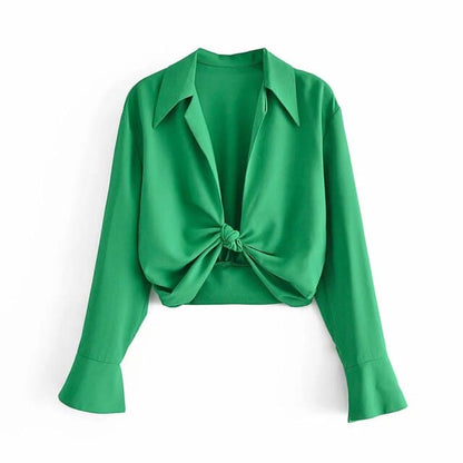 DressBetty - Vintage Elegant  V Neck Streetwears Blouses